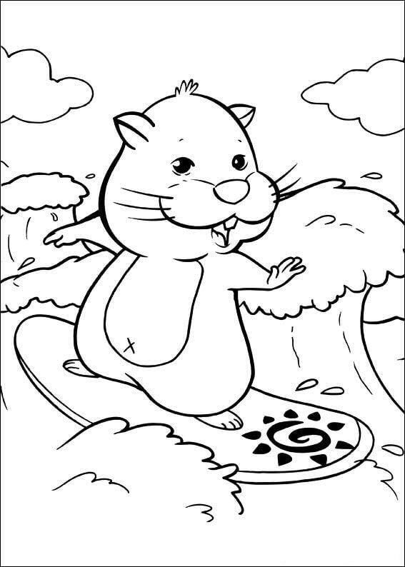 Surfing Coloring Book with Zhu Zhu Pets