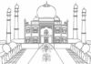 Livre de coloriage imprimable du Taj Mahal
