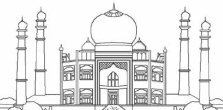 Taj Mahal Malbuch zum Ausdrucken
