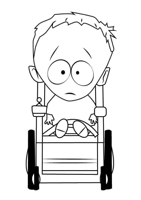 Timmy Burch nyomtatható Timmy Burch színezőkönyv a South Parkból
