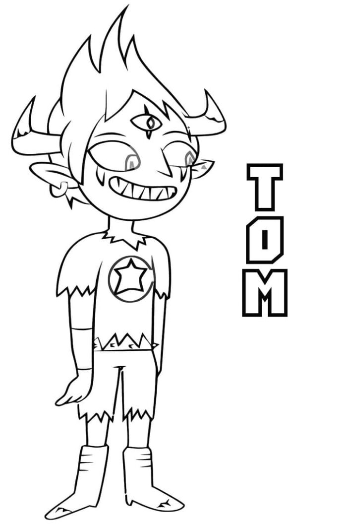 Livro para colorir Tom das Forças do Mal