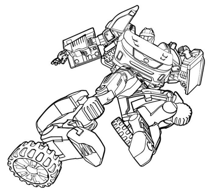Livre à colorier Transformers Tobot