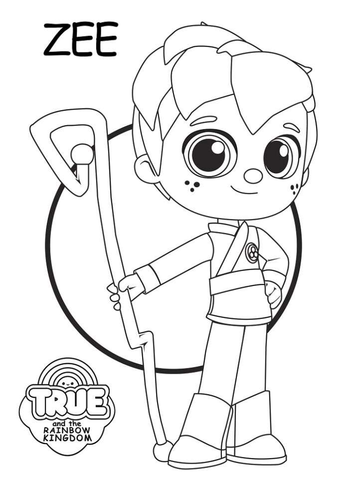 True and the Rainbow Kingdom coloring book