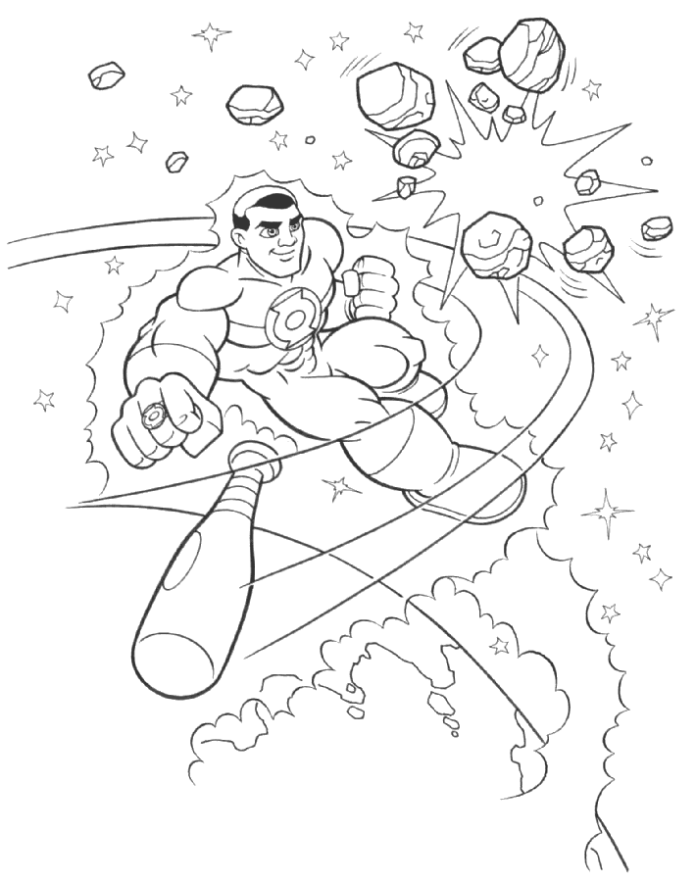 Coloring Book Fighting an Asteroid