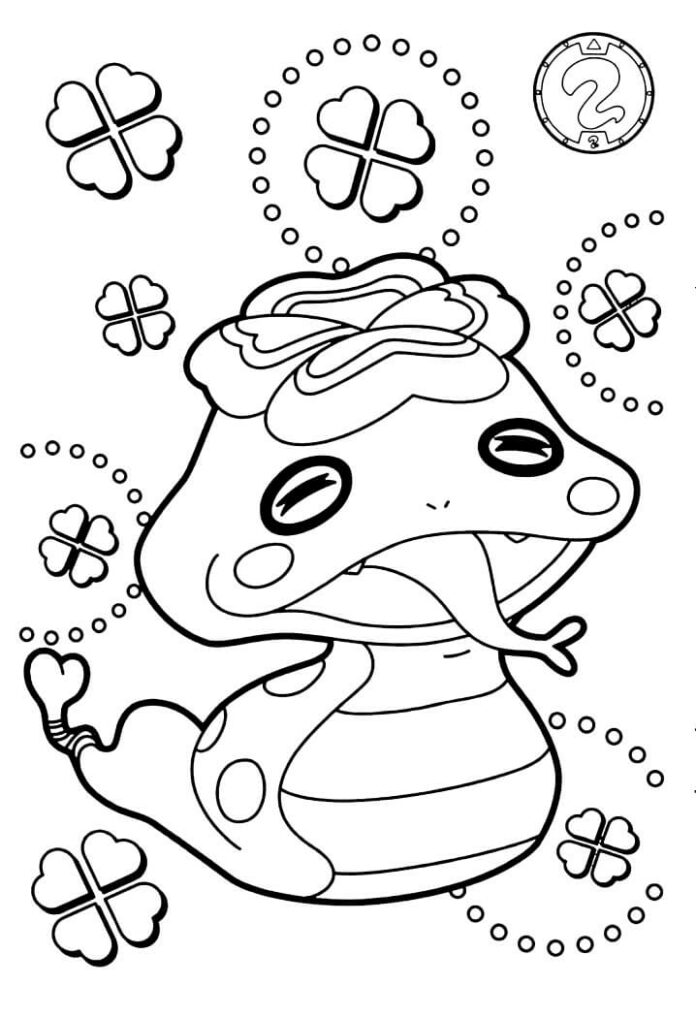 Livre de coloriage Serpent Noko Yo kai Montre