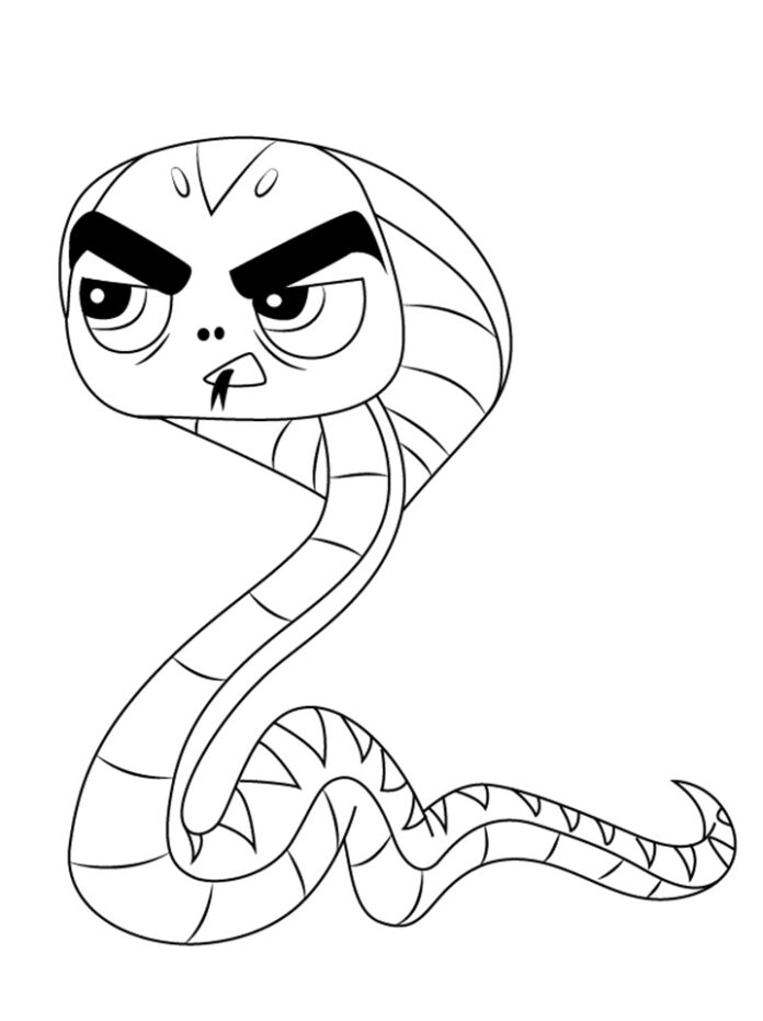 Printable Snake from Little Pet Shop coloring book