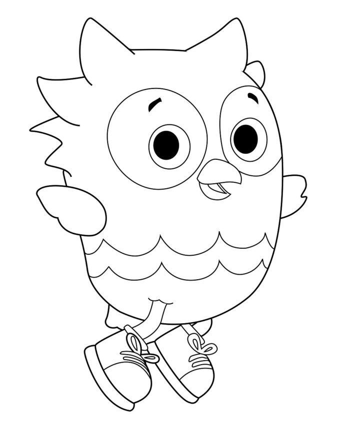 Happy owl story coloring book for kids
