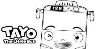 Tayo the Little Bus Happy Bus Coloring Book