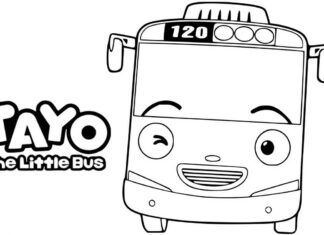 Kolorowanka Wesoły autobus Tayo the Little Bus