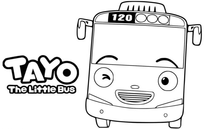 Omalovánky Tayo, malý autobus