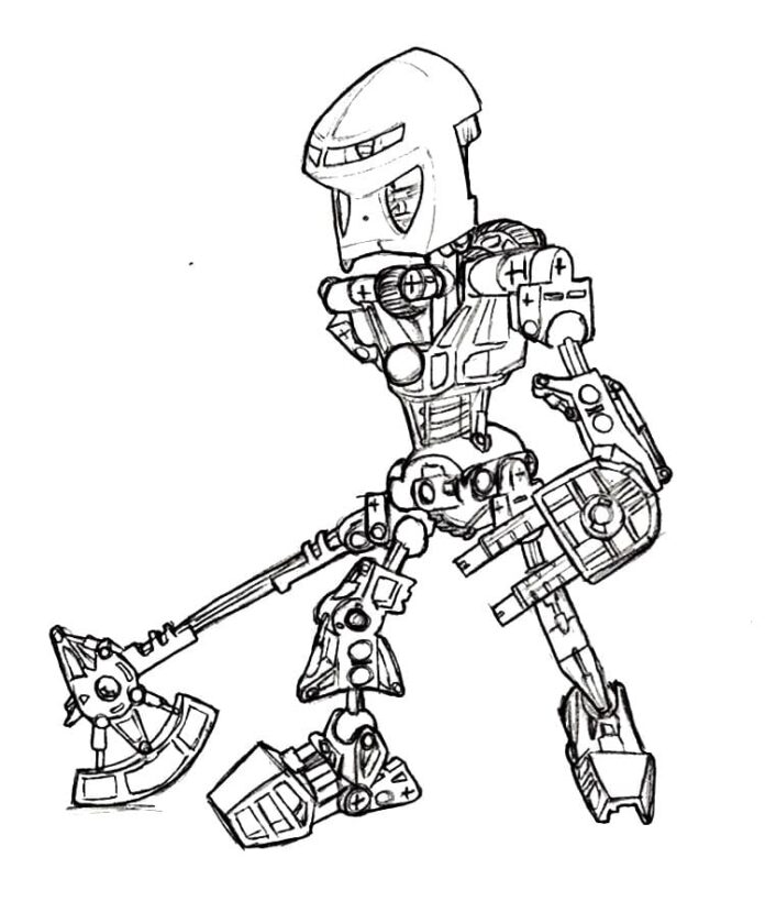 Bionicle warrior omaľovánky na vytlačenie