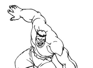 Kolorowanka Wojownik Hulk walczy z wrogami do druku