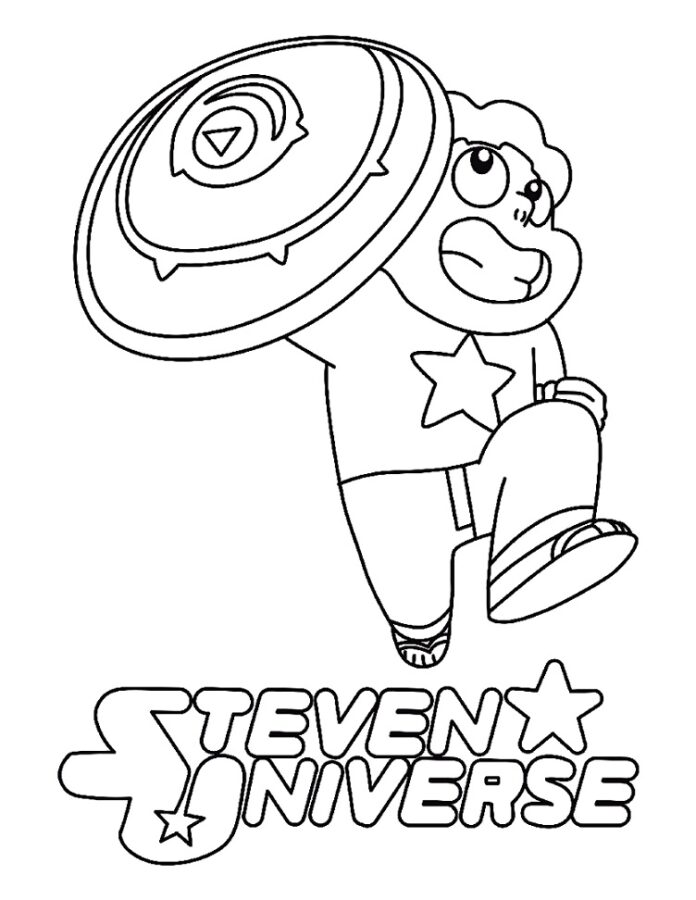 Libro da colorare di Steven Universe Warrior