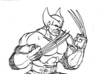 Kolorowanka Wojownik Wolverine dla dzieci do druku