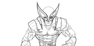 Livro de colorir Wolverine para meninos imprimir