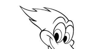 Woody Woodpecker coloring book reads a book