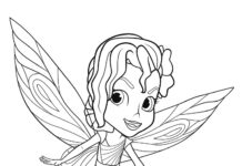 Livre à colorier Fairy Lavender LaViolette de la bande dessinée Ranbow Rengers