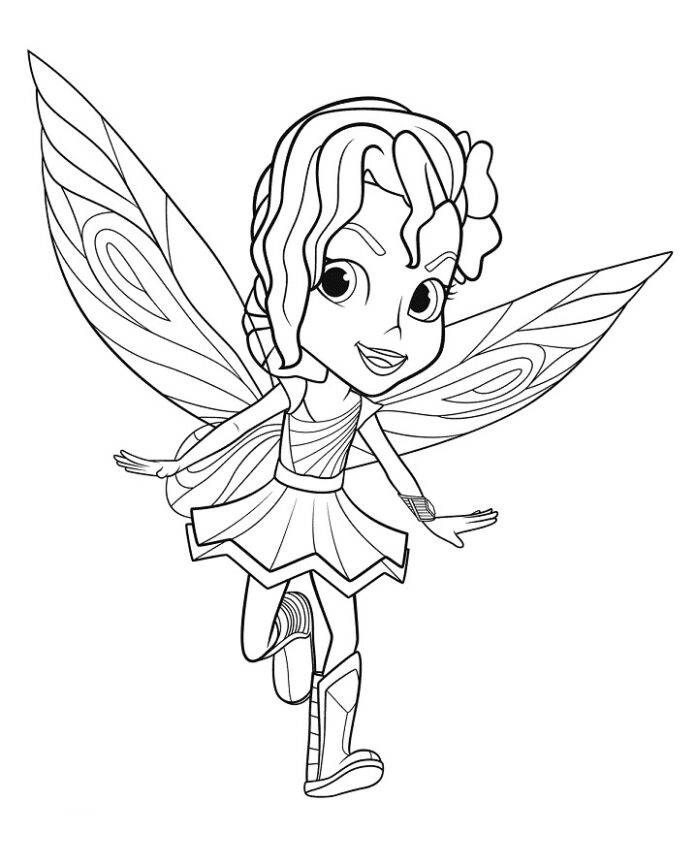 Fairy Lavender LaViolette coloring book from the Ranbow Rengers cartoon