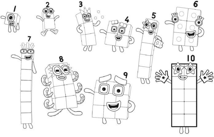 Coloring Book All Numberblocks for Pictures