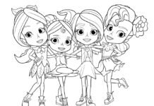 Coloring Book All the Rainbow Rangers Girls