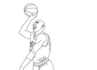 Jordanin koripallo pop-up värityskirja 23 numero