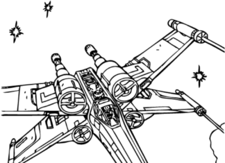 X Wing Starfighter -värityskirja