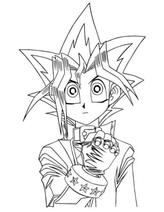 Yu Gi Oh coloring book for kids to print and online