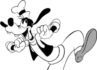 Funny Goofy coloring book for kids