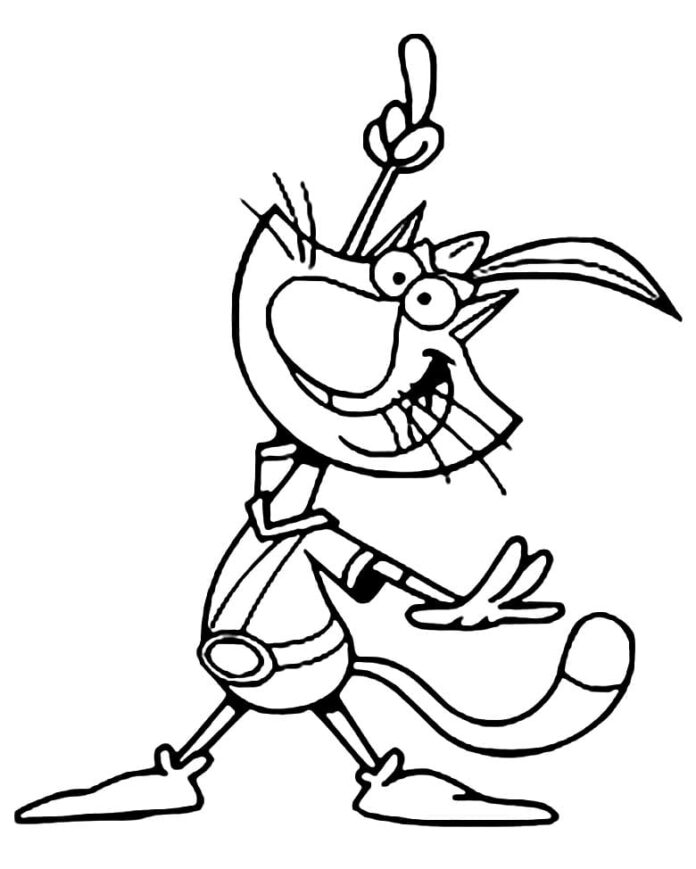 Nature Cat Funny Coloring Book
