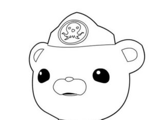 Libro para colorear del Capitán Percebes, un divertido oso de peluche
