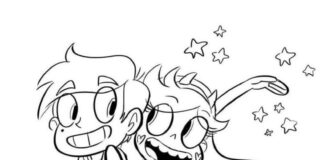 Coloring Book Couple in Love - Star and Marco Diaz