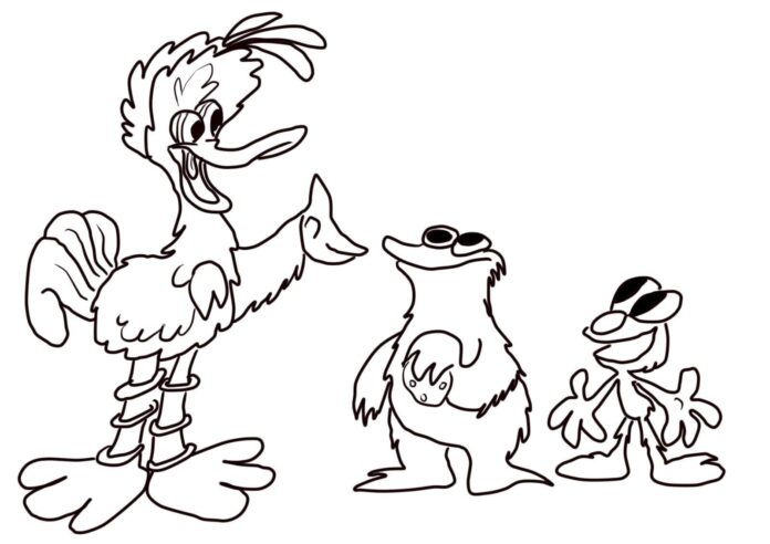 Livre de coloriage à imprimer de l'oiseau jaune de Sesame Street