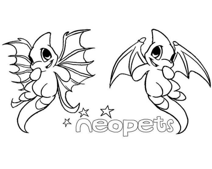 Printable Animal Neopets Coloring Book
