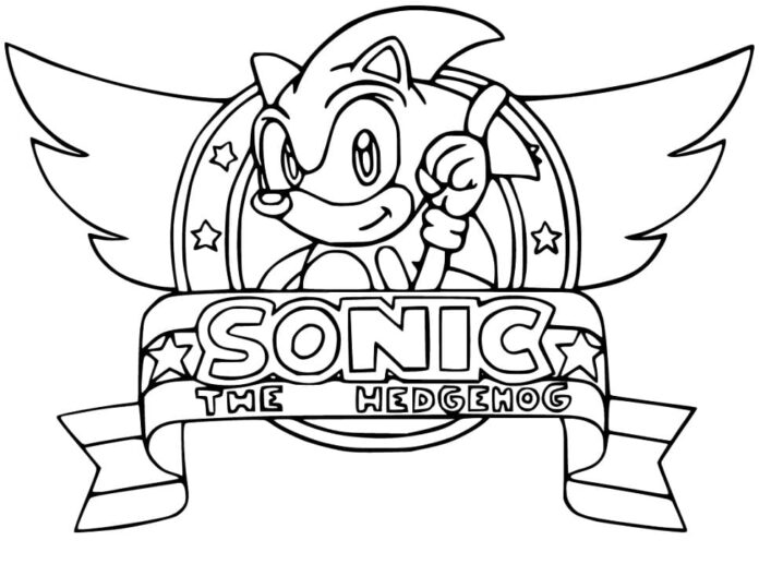 Sonic-Malbuch mit Logo zum Bedrucken