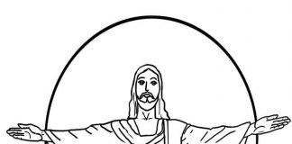 Coloring page Jesus Christ in Rio