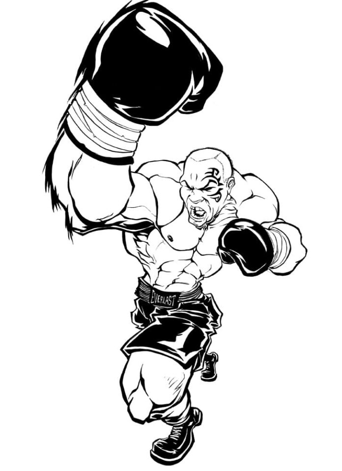 färgbild Mike Tyson med handskar