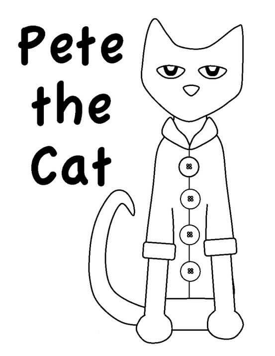 Farvelægningsark Pete the cat