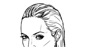 coloring page American film actress