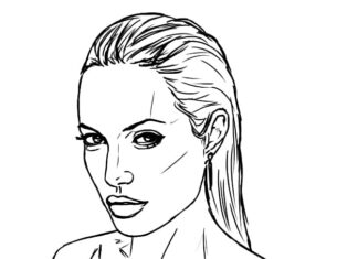 coloring page American film actress