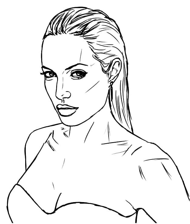 coloring page American film actress