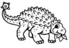 libro da colorare di anchilosauro che mangia foglie