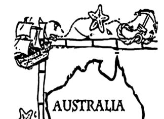 página para colorear merodeador australiano