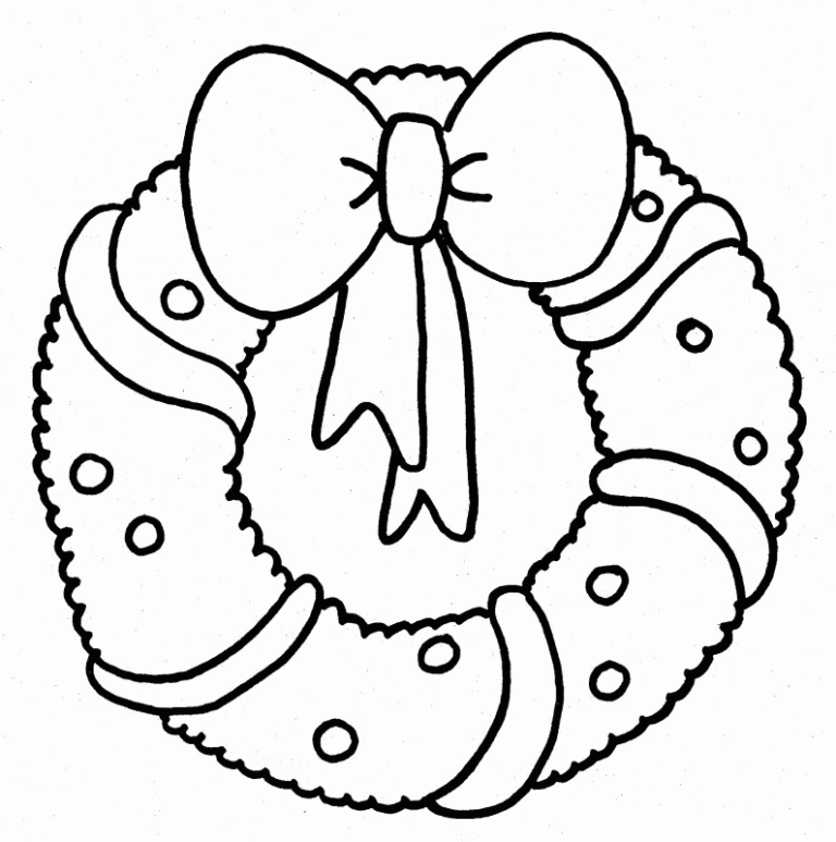 Fairy Tale Christmas Wreath coloring book to print and online