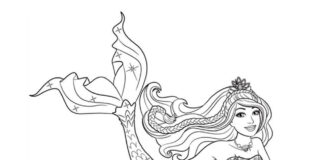 livre de coloriage barbie swims à imprimer pour les enfants