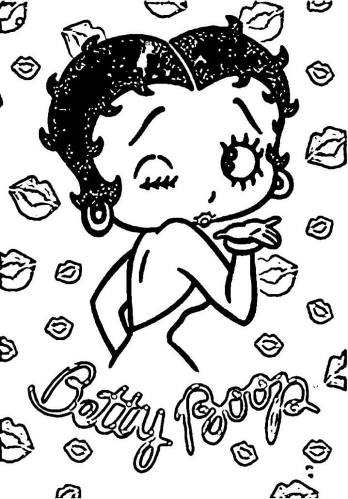 Betty Boop omalovánky k vytisknutí