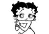coloring page betty boop in skirt