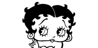 libro para colorear de betty boop con falda