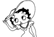 printable coloring book betty boop with dog