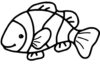 coloring page clownfish flapping its fins