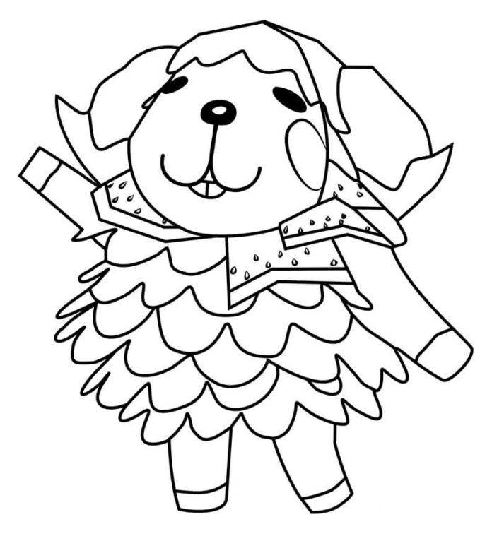 coloring page Animal crossing game hero